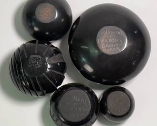 Signatures on bases of the Santa Clara blackware pottery