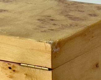 Closeup of the Cuervo y Sobrinos humidor and watch box