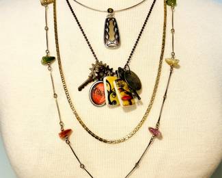 Variety of attractive costume jewelry necklaces