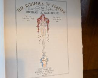 Inside front pages of The Romance of Perfume by Richard Le Gallienne, 1928