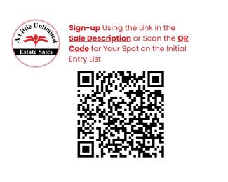 This is the link for our electronic sign up sheet. (You can come to shop any time during our open hours, this sign up is for people coming before we open to determine the order they are let inside the home when we open.)&nbsp;