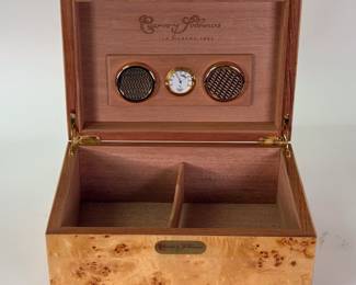 Another view of the Cuervo y Sobrinos humidor and watch box