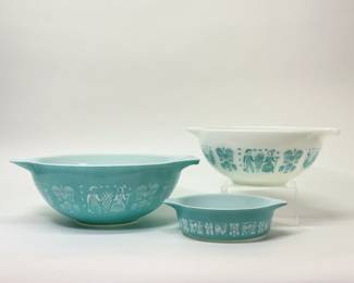 Vintage Pyrex Amish Butter Print Cinderella mixing bowls