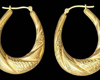 24Kt Gold Hollow Loop Earrings