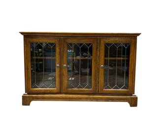Wood Sideboard with Glass Doors