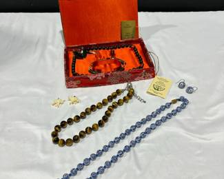 Jade Jewelry Collection, Tigers Eye Bead Necklace More