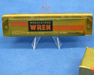 Lot 195. Wheatstone Wren tremolo harmonica made in England. Sounds great.