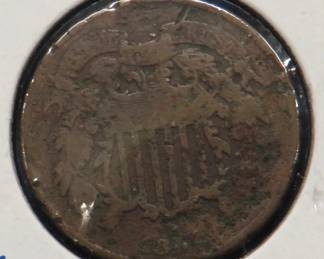 Lot 239. 1864 bronze 2-cent piece
