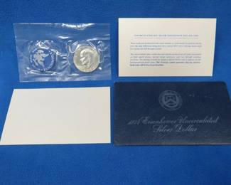Lot 42. 1974 Eisenhower Uncirculated 40% silver dollar