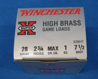 Lot 331. Winchester Super X 28-gauge. 2 3/4" 7 1/2 shot. Full box of 25 rounds.