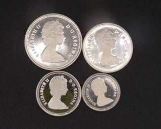 Lot 138. 1984 proof Canadian Half, Quarter, Dime, and Nickel