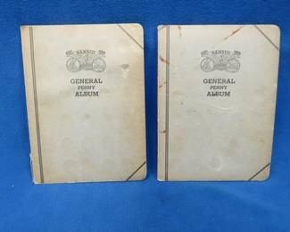 Lot 408. Two vintage Dansco penny albums with many low mintage pennies, including 1909 VDB; 1913 D; 1915 D; 1916-1919 all P, D, and S; 1930 P, D, and S