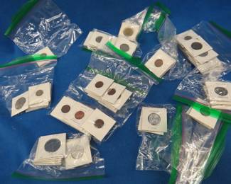 Lot 433. Slabbed and bagged coins from 12 different foreign countries