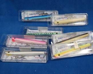 Lot 292. Seven NIP Fishin' Magician 5" skid-stick poppers