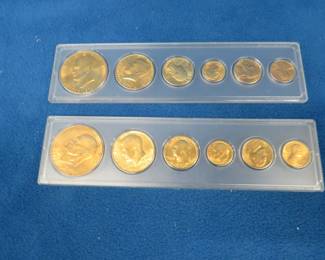 Lot 448. Two gold-colored 1976 US coin sets