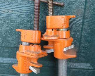 Lot 355. Two 5 1/2' pipe clamps