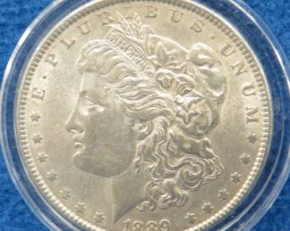 Lot 90. 1889 P Morgan silver dollar