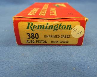 Lot 166. Remington unprimed 380 brass in original box