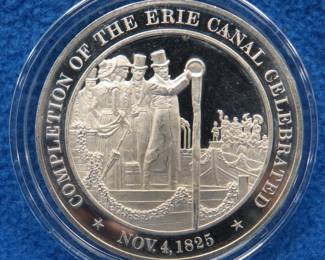 Lot 173. Events of 1825 sterling silver medallion. 40.3 grams.
