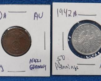 Lot 223. Two WWII era German coins