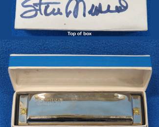 Lot 24. Hohner Stan Musial model harmonica in the key of C. Sounds great. Box is signed by Stan Musial. Harmonica has reproduced signature of Stan Musial.