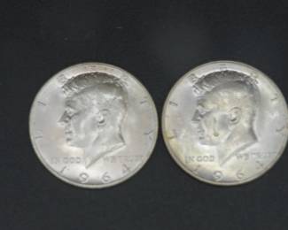 Lot 146. Two 1964 Kennedy Halves