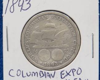 Lot 230. 1893 Columbian Exposition silver half dollar
