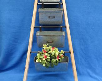 Lot 302. Four-place ladder rack for flowers or vegetables