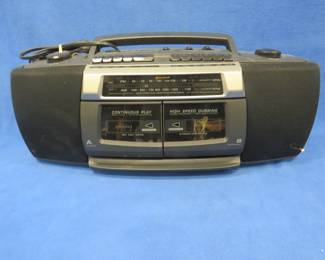 Lot 325. Lenoxx AM/FM stereo dual cassette recorder