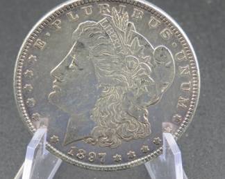 Lot 202. 1897 P Morgan Silver Dollar