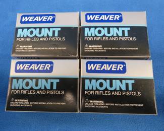 Lot 73. Four new -in-the-package Weaver {#}49060 scope mounting rings