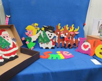 Lot 328. 1970's retro melted popcorn art