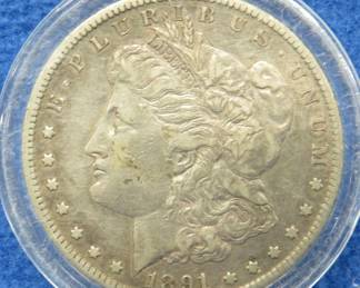 Lot 91. 1891 S Morgan silver dollar