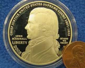 Lot 286. 2005 P John Marshall proof silver dollar