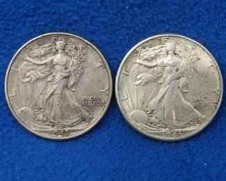Lot 131. Two 1943 Liberty Halves