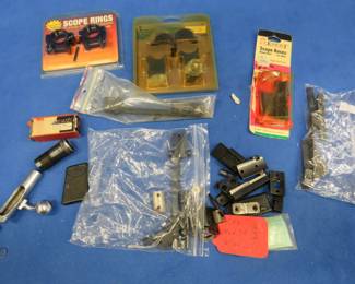 Lot 251. Misc. gun parts and scope rings