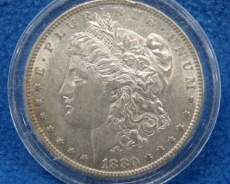 Lot 87. 1880 O Morgan silver dollar