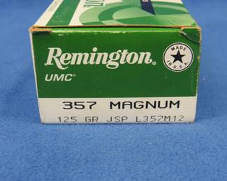 Lot 169. Remington 357 Magnum. 125-grain JSP. 44 rounds.