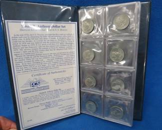 Lot 450. Complete set of all nine Susan B. Anthony dollar coins.