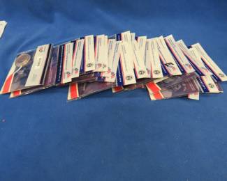 Lot 434. 23 US Mint Presidential $1 coin and First Lady medallion sets. 46 total $1 coins