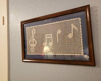 FRAMED LACE PANEL