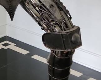 LIFE SIZE BEAST OF A PREDATOR SCULPTURE MADE FROM RECYCLED METAL GADGETS!                                                               HIGHEST & BEST BY SATURDAY, 3/8 @ 4:00!