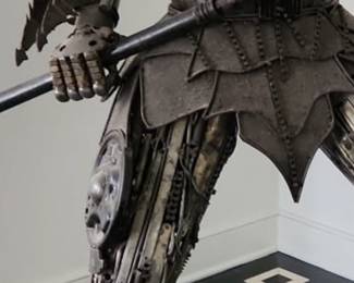 LIFE SIZE BEAST OF A PREDATOR SCULPTURE MADE FROM RECYCLED METAL GADGETS!                                                               HIGHEST & BEST BY SATURDAY, 3/8 @ 4:00!