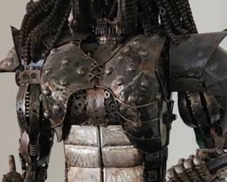 LIFE SIZE BEAST OF A PREDATOR SCULPTURE MADE FROM RECYCLED METAL GADGETS!                                                               HIGHEST & BEST BY SATURDAY, 3/8 @ 4:00!