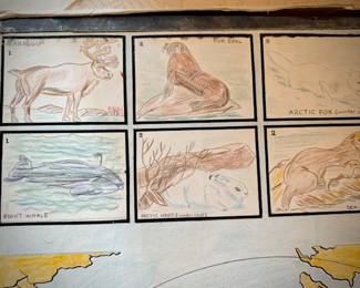 Vintage "Race to the Poles" hand-made board game