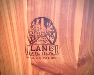 Mid-century Lane cedar-lined standing chest with pullout shelves