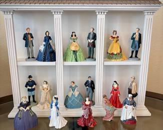 Franklin Mint "Gone With The Wind" series - Scarlett O'Hara, Rhett Butler, the first husband, Mammy, Prissy, Melanie, Ashley, Belle Whatling