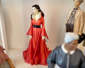 Franklin Mint "Gone With The Wind" series - Scarlett O'Hara, Rhett Butler, the first husband, Mammy, Prissy, Melanie, Ashley, Belle Whatling