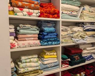 Various linens and vintage patterns