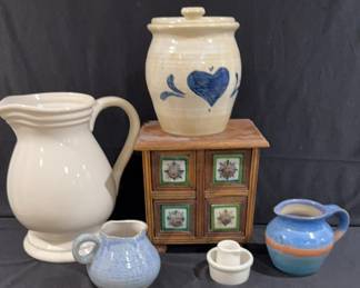 Ceramic Tile Apothecary Drawers Verna Lidded Jar Hall More